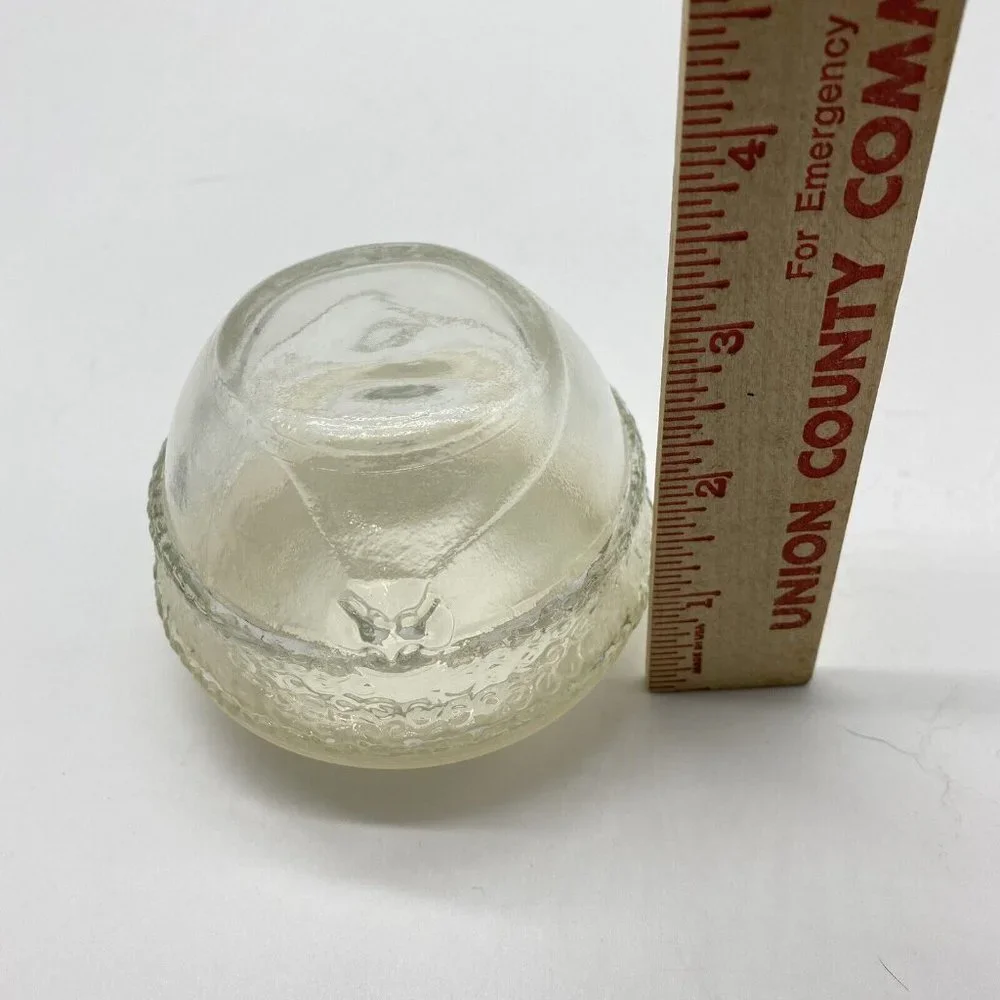 Christmas Glass Santa Claus Shaped Jar w/‎ Hat Shaped Lid Holiday 8
